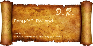 Danyó Roland névjegykártya